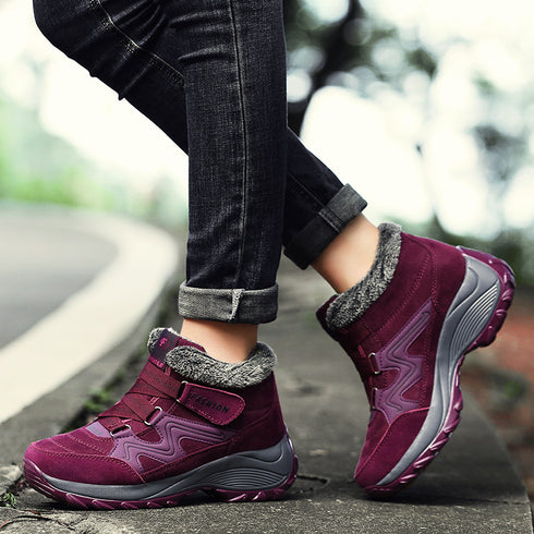 Hiking Shoes For Women Real Leather Non-Slip Outdoor Hiking Boots Trekking Shoes Waterproof Sport Sneakers Camping Sport Shoes - ROUTINE FASHION